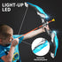 TEMI Kids Bow and Arrow Set - LED Light Up Archery Toy with 10 Suction Cup Arrows, Quiver & Targets for Ages 3-12