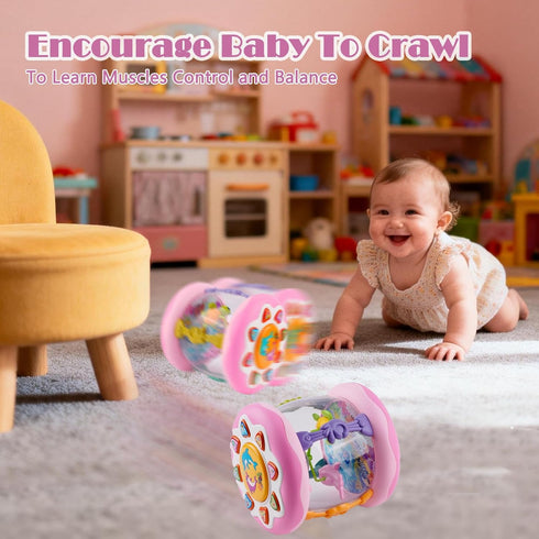 0-6 Tummy 0-3 4 5 6 7 8 9 10 11 12 1 Baby Toys Months, Newborn Aquarium Ocean Rotating Projector Music Light Up Toy