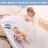 6 360 4 Baby Bath seat for Babies Months & up, Stable Toddler Bath Chair with one-Touch Button, Back Hollow Design