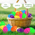 2.3" 24Pcs UOUYOO Empty Easter Eggs Colorful Bright Plastic Easter Eggs for Easter Egg Hunt, Suprise Egg, Easter Hunt