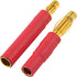 5Pairs ShareGoo No Cable Bullet Connector, 4mm to 3.5mm Banana Gold Plug Adapter for RC Car Boat FPV ESC Motor