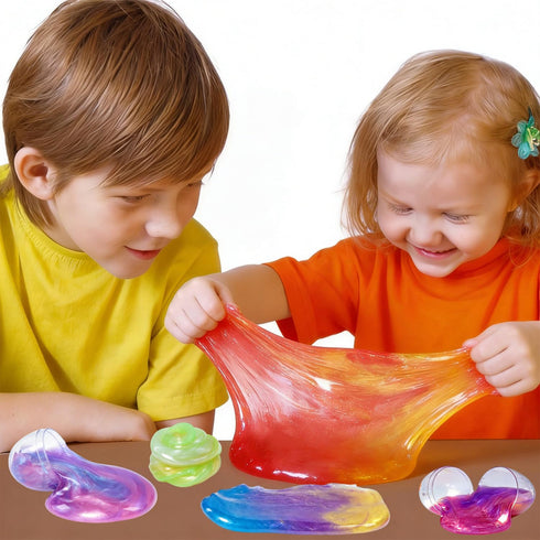 BSINHTIY 12 Pack Galaxy Slime Eggs Toys Kit,Super Soft, Non-Sticky Texture,Easter Eggs Ideal for Birthday Gifts