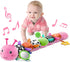 LIGHTDESIRE Baby Toys Musical Caterpillar,Infant Toys Stuffed Animals with Ruler Design,Mirror,Pull String&Ring