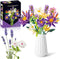 Flower Bouquet Building Set, 891PCS DIY Artificial Flowers, Birds of Paradise and Water Lily for Home Decor