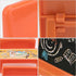 TOYANDONA Miniature Locker Classroom Set, 13pcs Desk, Chair & Blackboard Model Dollhouse Accessory