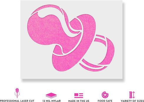 Family Memory Baby Shower Pacifier Stencil for Creative Keepsakes