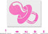 Family Memory Baby Shower Pacifier Stencil for Creative Keepsakes