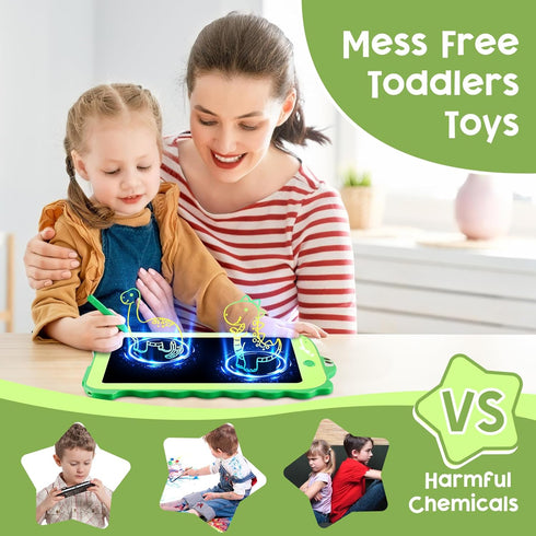LCD Writing Tablet for Kids, Colorful Drawing Board, Educational Doodle Pad Dinosaur Toys for Ages 2-8