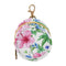 YETTASBIN Hibiscus Flowers Portable Pacifier Holder Case with Metal Hook Buckle & Zipper