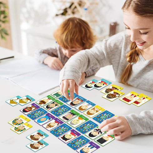 gisgfim 50 Pairs Memory Matching Game, Never Forget a Face Concentration Games