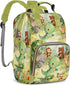 LiSoAkWE Backpack Daypack Backpack Personalized Large Capacity Forest Dinosaur Animals Diaper Bags,Custom Name Casual