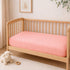2 Pack 28"x 52"- Blush Muslin Crib Sheets for Boys & Girl- Neutral Breathable Cotton Crib Mattress Sheets Fitted