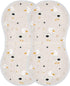 decor gift 4 Pack 22x11in Cotton Large Burp Cloths for Baby Soft and Absorbent? Cute Animal Mallard Duck Star Offwhite