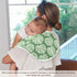 GOODOLD Set 1 Pack Green Monstera Leaves Muslin Baby Burp Cloths - Super Absorbent and Soft Burping Rags - Cotton Burp