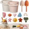 Hungdao 14 Pcs Silicone Beach Toys Travel Beach Set Sand Toys Include