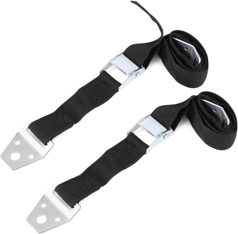 BOOTWO Pack 2 Heavy Duty Metal Anti Tip Straps - Adjustable Safety Furniture Wall Anchors for Baby Proofing Flat Screen