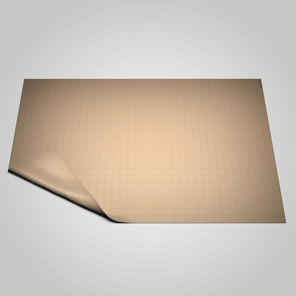 Silicone Battle Grid Mat for TTRPG | Parchment 2' x 3' Dungeon