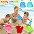 Holady 60 5.78 Inch Set,Sandcastle Toy-30 Bucket+30 PCS Sand Castle Beach Bucket and Beach Shovels Toy Mould,Sand