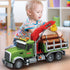 3 4 5 6 7 8 15 6 Mostop Logging Truck Kids Toy for Year Old Boys, Farm Log Truck with Loading Crane and Trunks, Lights