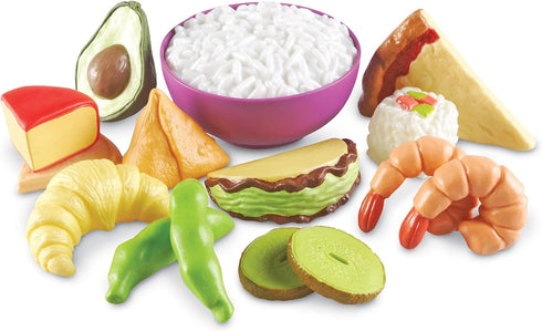 Set Learning Resources New Sprouts Multicultural Play Food - Toddler Groceries Toys, Imaginative Play, Language