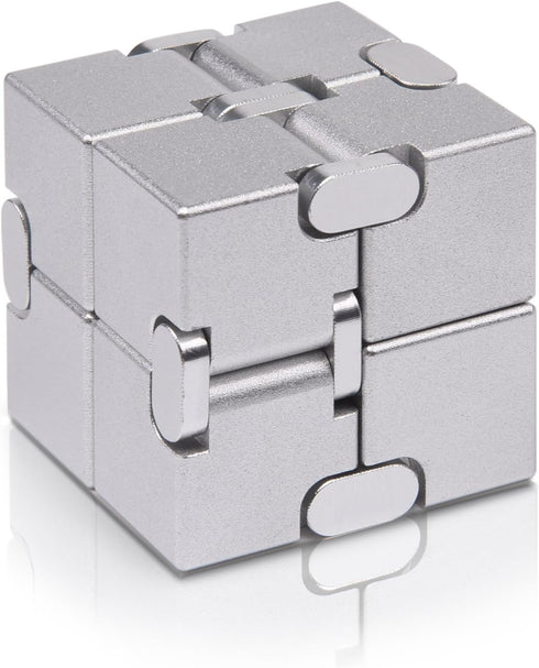 Fidget Cube New Version - Metal Infinity Cube Prime for Stress Relief, Durable Sensory Gifts for Adults and Kids