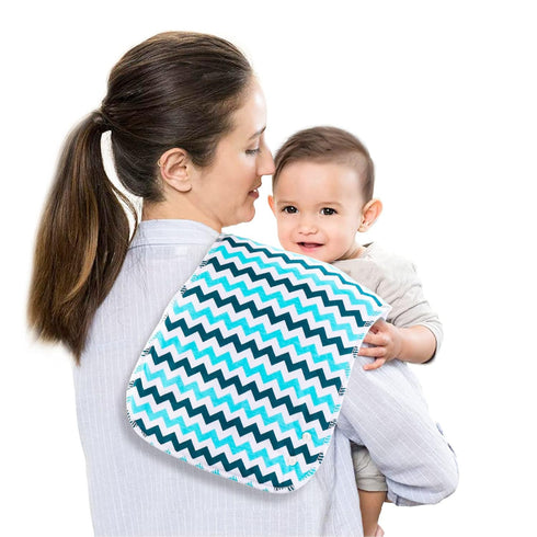 Baby Burp Cloths with Snap, Large Size 3 Layers, 100% Cotton, Super Absorbent Baby Spit Up Rags, 6 Pack for Boys
