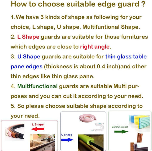 M2cbridge Multifunctional Edge and Corner Guard Baby Safety Bumper DIY 6.5 Ft (Pink)