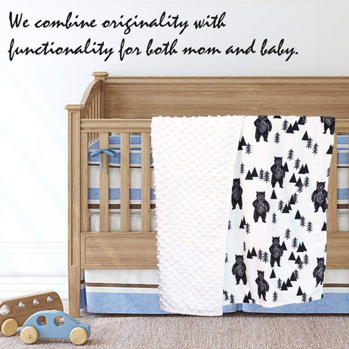 30 40 Inch TANOFAR Bear Baby Blankets, Minky Toddler Blanket for Boys Girls, Dotted Backing, Double Layer, Crib