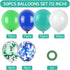 50Pcs Blue Green Balloons 12inch, Light Green and Vintage Klein Blue Confetti Balloons for Party
