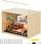 Cinnvoice Diorama Box Unfinished Large Display Box Wooden Display Cases for Collectibles 15.7''