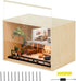 Cinnvoice Diorama Box Unfinished Large Display Box Wooden Display Cases for Collectibles 15.7''