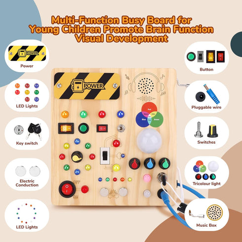 1-3 v4) Sumsoltic Busy Board,Montessori Toys for Year Old Boys & Girls,Travel Educational Learning Activities