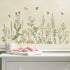 BWCXXZH Wildflower Grass Wall Decals Butterflies Stickers Dragonflies Floral Wall Murals Peel and Stick Wall Art Decor