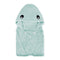 ROMASA Toddler Hooded Bath Towel, Ultra Soft Highly Absorbent Bathrobe Blanket for Boys Girls (Green Shark-Shape)