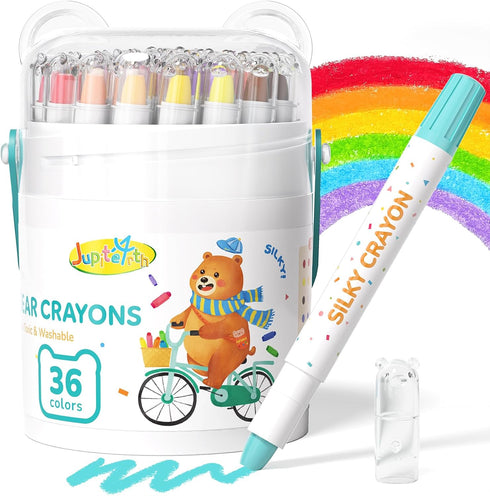 JUPITEARTH 36 Color Twist Crayons for Toddlers 1-3 and Kids 4-8, Non-Toxic