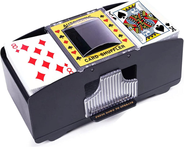 Automatic Card Shuffler - Battery Operated Electric Casino Card Dealer for Home Games