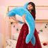 MorisMos 55" Giant Blue Dolphin Stuffed Animal Plush Toy - Soft Marine Gifts for Kids