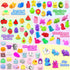 120PCS, Squishies Toys Bulk Party Favors for Kids, Goodie Bag Stuffers, Classroom Prizes, Treasure Box Toys, Stress