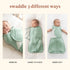 2-Pack 0.5 (03 TOG Newborn Sleep Sack, All-in-One Swaddle Wrap with Silent Velcro for Infants Months)