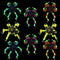 Wecsv Fidget Spinners, DIY Transformable Chain Robot Finger Spinner, Glow in The Dark