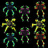 Wecsv Fidget Spinners, DIY Transformable Chain Robot Finger Spinner, Glow in The Dark