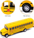 TYMXGHF 2 Pack 5.5'' Pull Back School Bus - Die-cast Metal Toy Vehicles in Bright Yellow for Kids