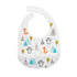 2 Pack Nuby Adjustable Easy Clean Soft Silicone Bibs with Scoop, Arrows & Bears/Foxes