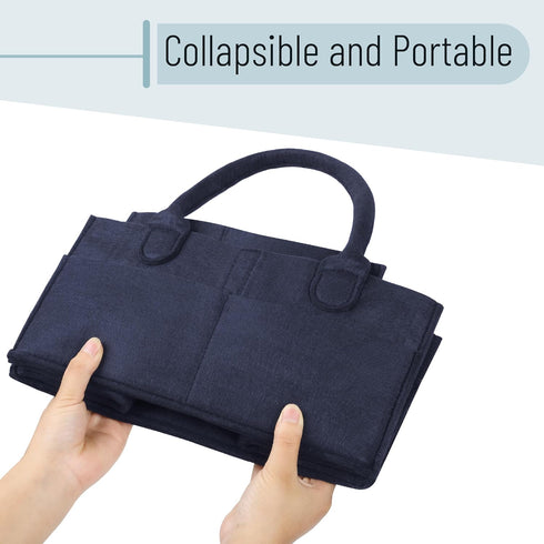 Mr. Pen Baby Diaper Organizer - Medium Navy Blue Nursery Storage Bin