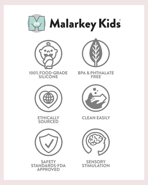 Malarkey Kids Stack N Chew - Mini Cubes Baby Chew Toy Monochrome - Develops Fine Motor Skills, Increases Grip Strength