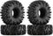 INJORA 1.0 Tires - S5 Swamp Claw Mud Terrain Tires for TRX4M AX24 SCX24 FCX24 1/18 1/24 RC Crawler Car, 64 * 24mm, T1019