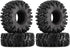 INJORA 1.0 Tires - S5 Swamp Claw Mud Terrain Tires for TRX4M AX24 SCX24 FCX24 1/18 1/24 RC Crawler Car, 64 * 24mm, T1019