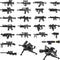 25 Pcs Military Toy Soldiers Figures Pack, Weapons Set for Building Blocks Compatible with Major Brands, 3 Years+