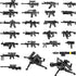 25 Pcs Military Toy Soldiers Figures Pack, Weapons Set for Building Blocks Compatible with Major Brands, 3 Years+