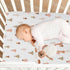 Sheet,52x28IN Pfrewn Christmas Crib Sheets for Boys Girls Pastel Christmas Tree Pink Forest Fitted Crib Sheet Fits